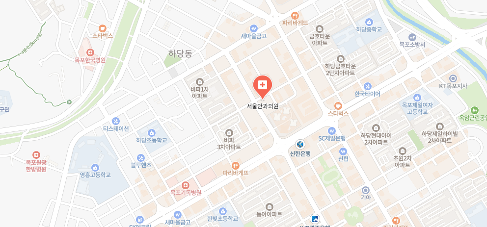 목포시 서울안과의원 위치 지도