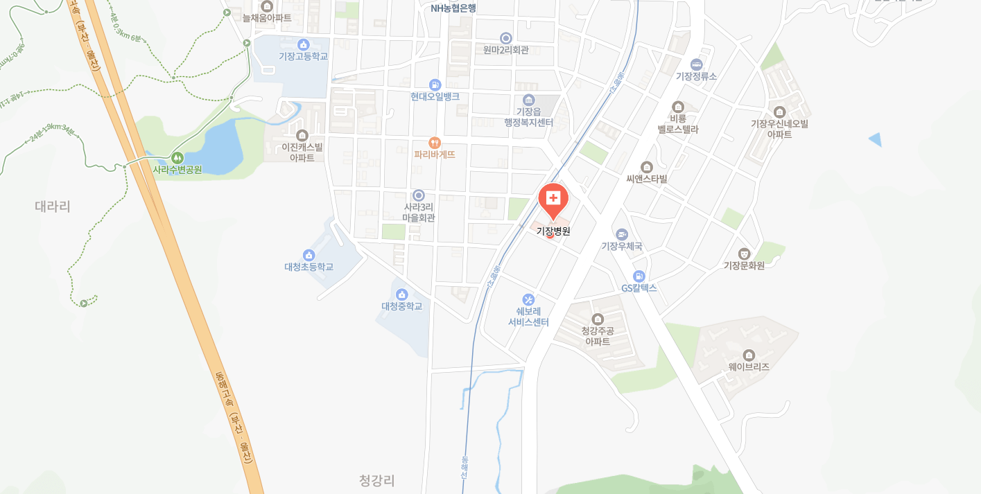 부산 기장군 기장병원 위치 지도