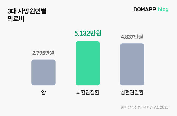 뇌혈관질환 보험료 그래프