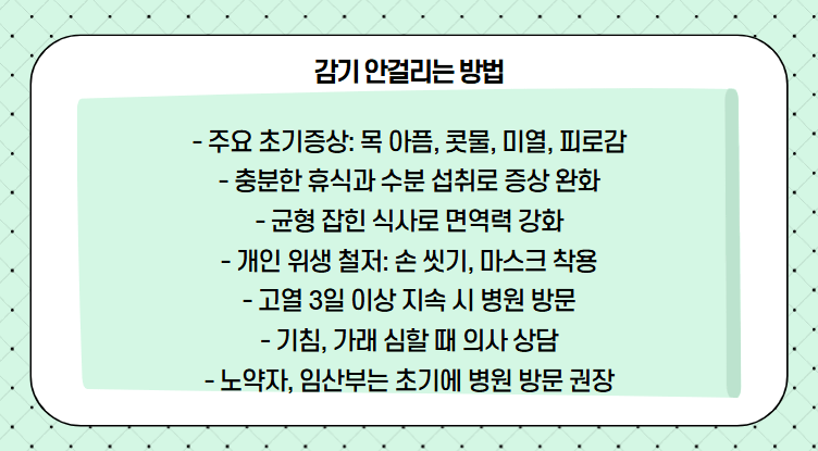 감기 안걸리는 방법 정리 사진