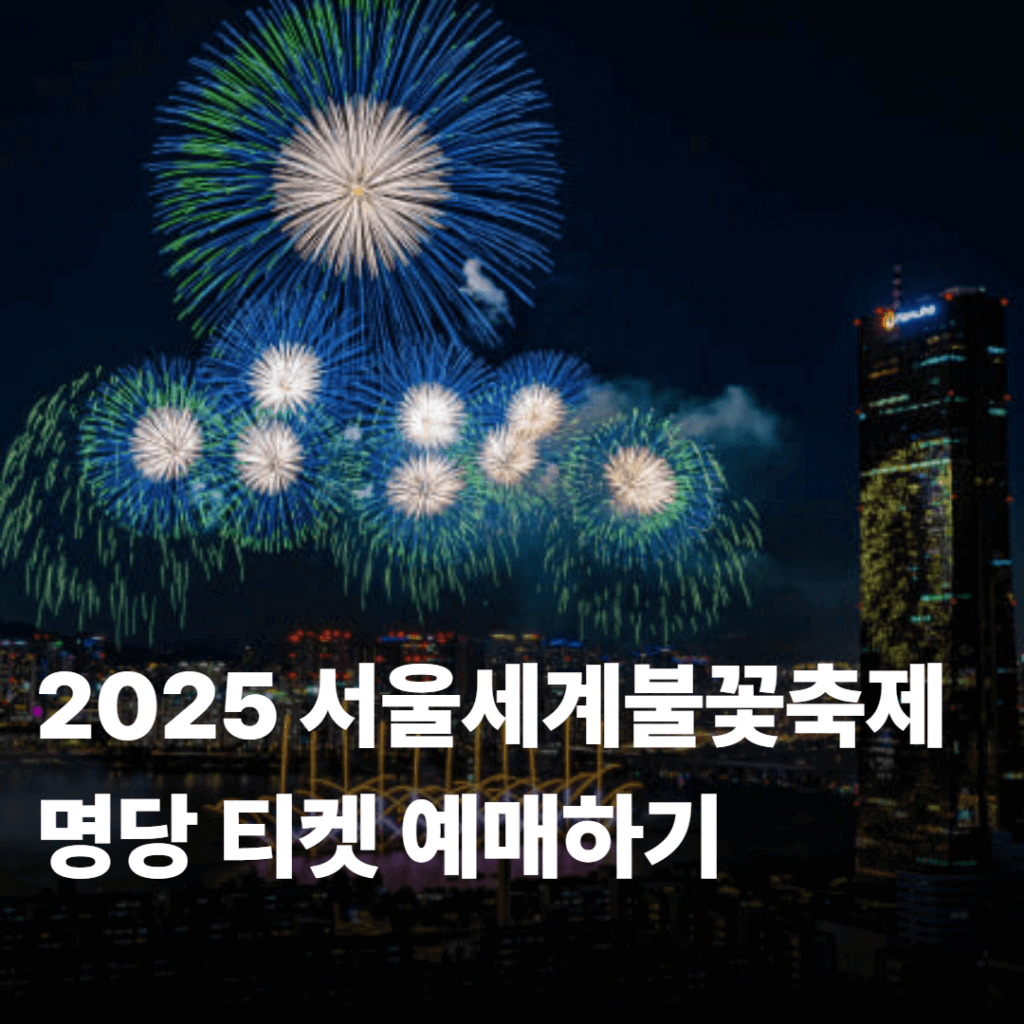 2025 서울세계불꽃축제 티켓 예매